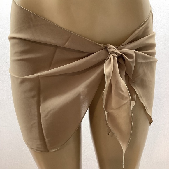 Zuliana Earth Tones Chic Sheer Sarong Wrap Skirt Bundle Of 3. New - Picture 5 of 11